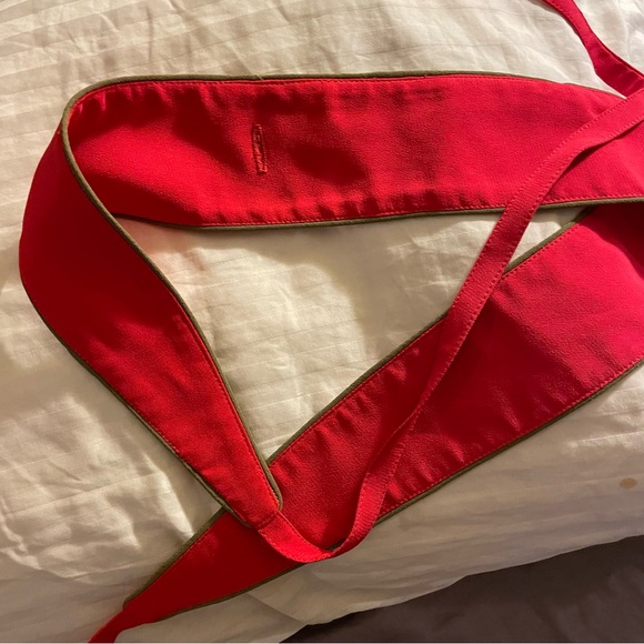 VINTAGE 80’s I. Magnin Designer RED Dress with Self-Tie- CLASSIC FASHION! - Picture 10 of 14